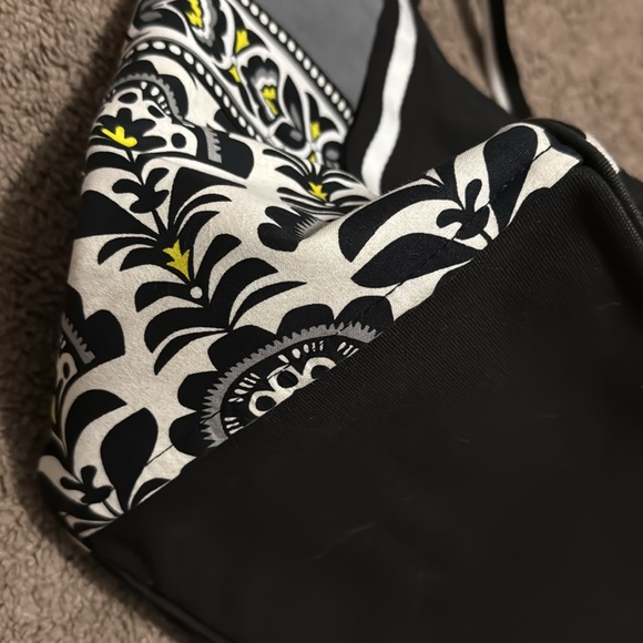 Large Vera Bradley Tote Bag-Black/White/Gray-Open Top-Reusable Bag Included-GUC - Picture 14 of 16